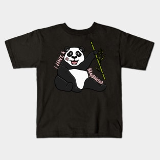 Cute happy panda with bamboo and funny pun. Kids T-Shirt